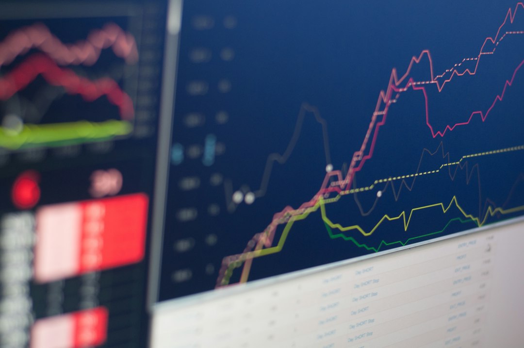 Layar informasi perdagangan saham